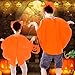 QBSM Adult Halloween Orange Pumpkin Costume Suit Party Cosplay Clothing Clothes with Hat Bag