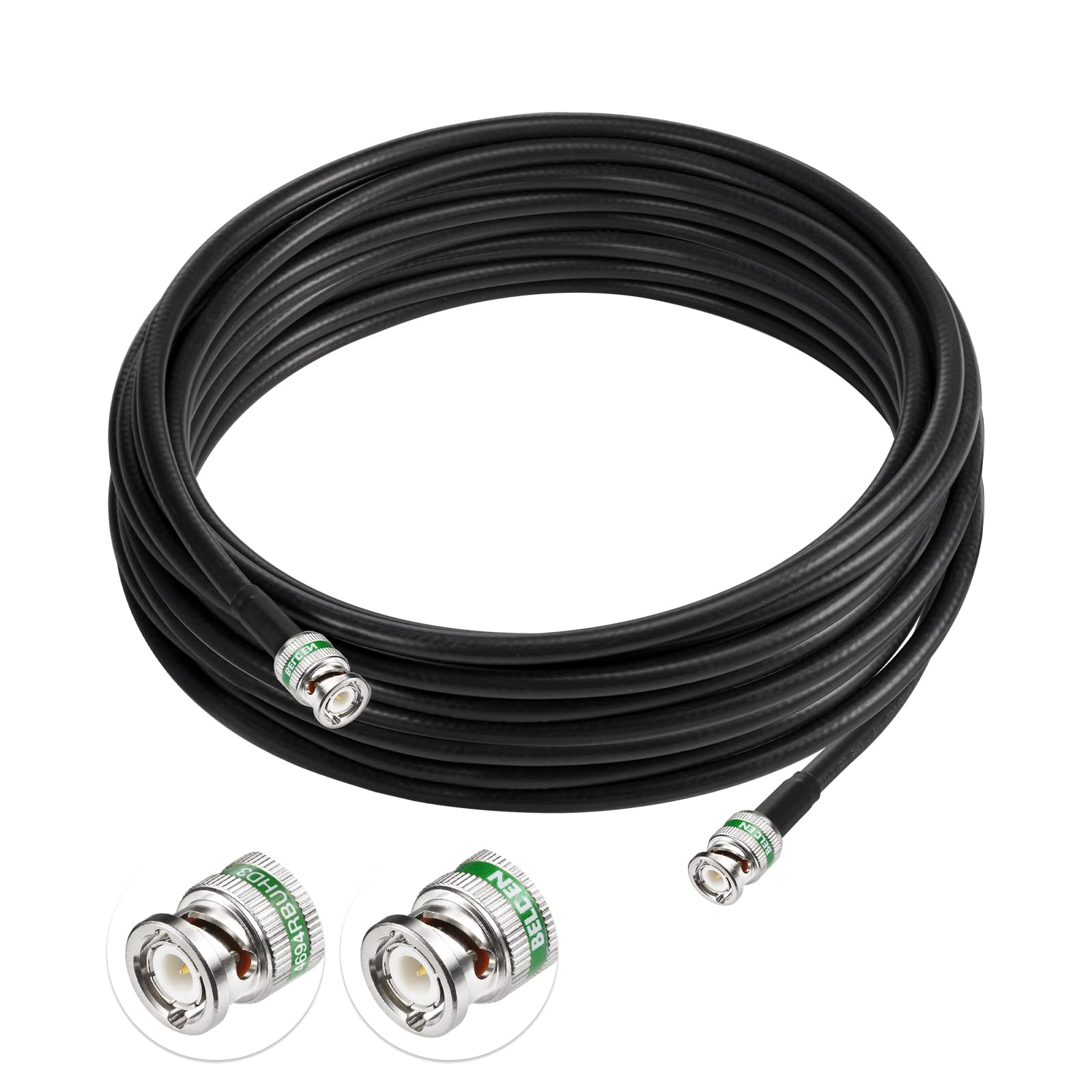 Superbat 15m 4K UHD SDI Cable, BNC Male to Male, 75ohm, Supports 6G/12G-SDI, Compatible with SDI Monitor, Video Switcher, Router, etc.