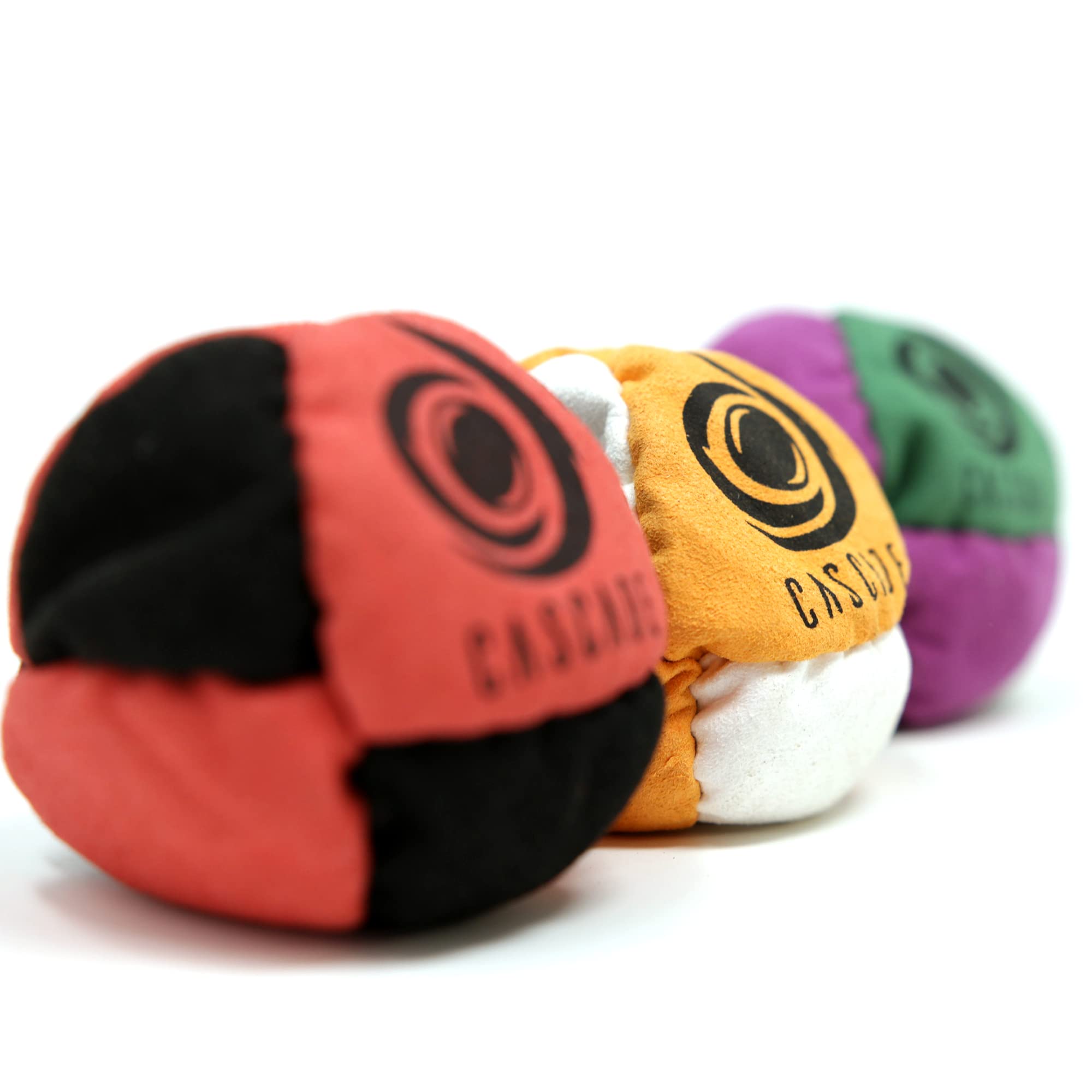Cascade Pro 8 Panel Hacky Sack - Pro Freestyle Footbag - Trick Foot Bag (Set of Three)