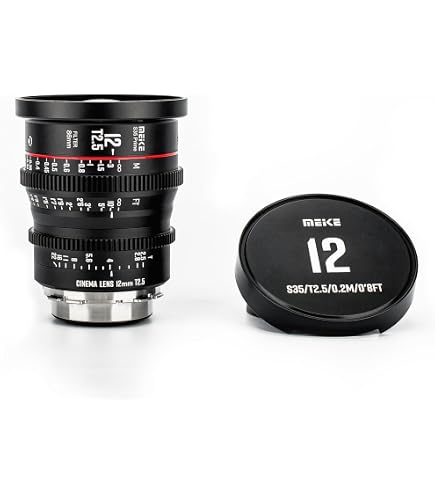 Amazon.com: Meike 12mm T2.5 S35 Manual Focus Cinema Lens for PL