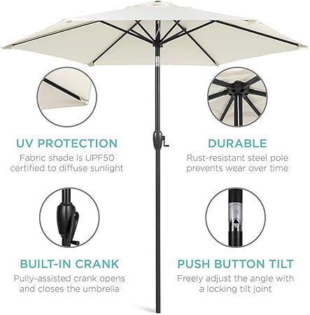Detailorpin Umbrella Cloth Outdoor Garden Patio 6 Bones Waterproof Anti Uv Cover Accessories Patio Lawn Garden Patio Furniture Accessories