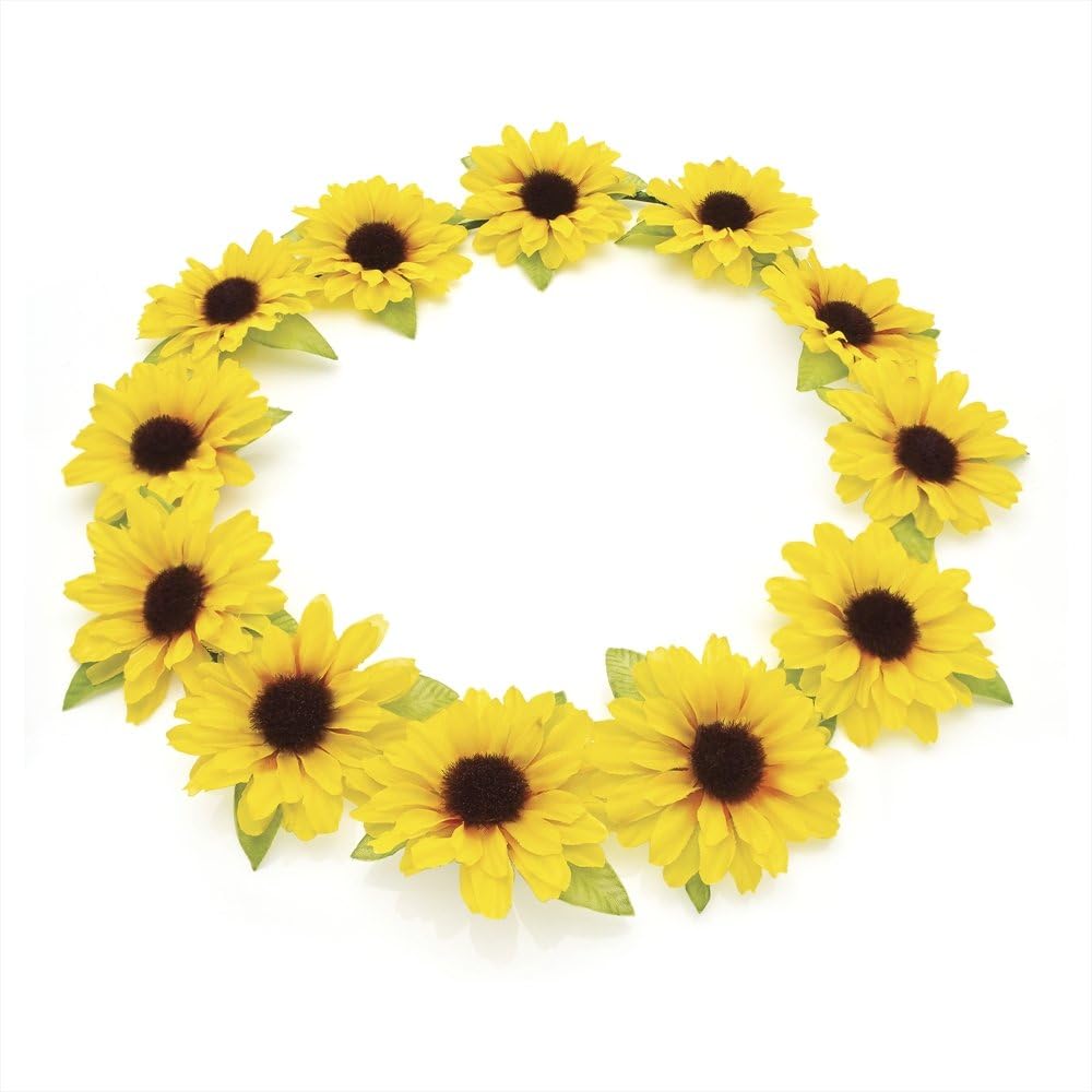 HA28562 Yellow flower crown Headband Bridesmaid Bridal Festival Wedding