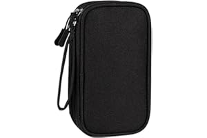 Travel Cable Organizer Bag, Electronic Accessories Organiser, 2-Layer Carry Case Portable Waterproof Double Layers, All-in-On