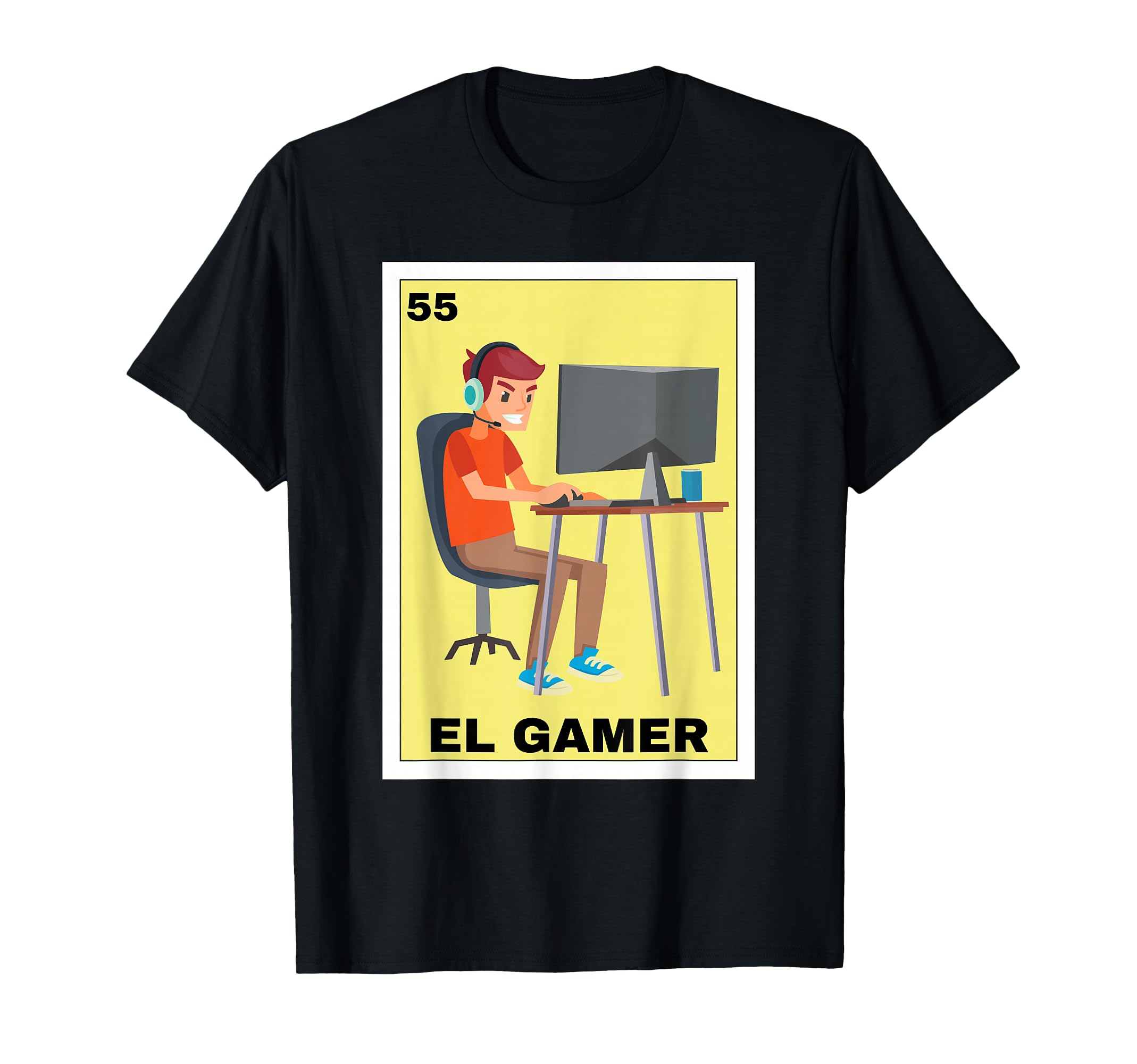 Photo 1 of **GREEN NOT BLACK** Funny Mexican Design for Gamers - El Gamer T-Shirt