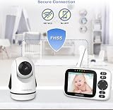 HelloBaby No WiFi Baby Monitor 2 Cameras 3.2in IPS Night Vision PTZ view 7