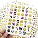 Zicome Small Cute Emoji Face Stickers, 25 Sheets, Set of 1200 Stickers