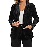 MINTLIMIT Womens Velvet Blazer Suit Jacket Casual Work Office Long Sleeve Fully Lined Blazer Jacket with Pocket Outerwear