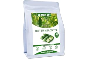 TEARELAE - Bitter Melon Tea Bags - 2g x 50 Count - Cut & Sifted Dried Melon Slices Herbal Tea - Non-GMO - Caffeine-free
