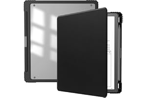 HGWALP Slimshell Clear Case for Kindle Scribe 10.2" (2024/2022 Release),Kindle Scribe Case Cover 10.2 inch 2024/2022 with Pen Holder and Auto Sleep/Wake Function-Black