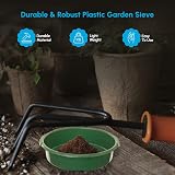 ACCURATE Large Plastic Round Garden Sieve Riddle Riddler Soil Sifter Mesh GREEN view 3