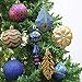 Valery Madelyn 50ct Shatterproof Christmas Balls Ornaments Regal Peacock, 1.97inch-6.89inch /5CM-17.5CM,50 Pcs Metal Hooks Included,Themed with Tree Skirt(Not Included)