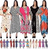 Enimay Women's Fashion Summer Kaftan Dress Kimono Style Pull Over Top