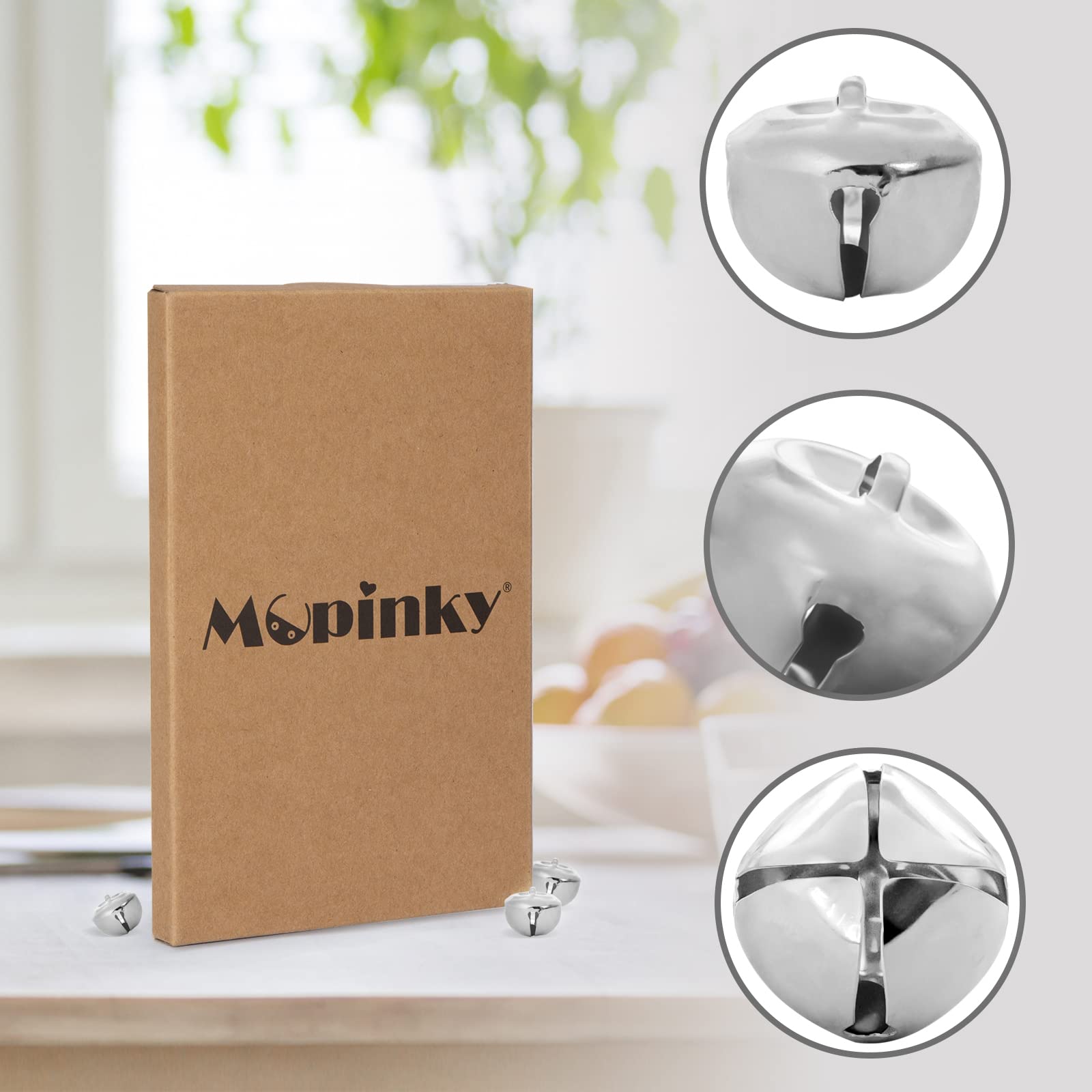 MCPINKY 170PCS Jingle Bells, Mini Bells for Crafting, for Gift Decorations, DIY Gift Bags, 0.5 Inch, Silver