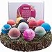 Foteino Bath Bombs Large Gift Set 12 Pack 4.5 OZ Size,USA Made Natural Organic Shea Butter for Rejuvenating Moisturizer,Fizzy Molds,Vegan Friendly,Handmade Gift for Women, Men, Kids and Young Girls