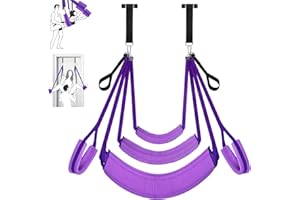 Upgraded Sex Swing with Thicker Wider Neck Lumbar Hip Padded Seats - Portable Door Sex Swings with Adjustable Nylon Straps Me