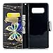Galaxy Note 8 Case, Wallet Flip Folio Case Kickstand Card Slots Kawaii Colorful Painting Shiny PU Leather Wallet Shockproof Soft TPU Rubber Bumper Ultral Slim Wallet Cover for Samsung Galaxy Note 8