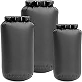 ELAORY Waterproof Dry Bags 3 Pack (5L, 10L, 20L) - Lightweight Waterproof Storage Bags for Travel, Boating, Fishing, Rafting, Swimming, Camping & Outdoor Activities - Durable & Compact Design - Grey