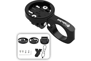YADERJOVE Aero Bar Bike Mount, Bike Computer Mount for Garmin Edge, Aluminium Alloy Aero Bar Bike Computer Mount Fits for Bike GPS Computer,for Garmin, for Combo & for GoPro Action Camera - Short Version Black