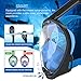 Atlin Snorkel Mask [Full Face] For Adults (Large/Extra Large, Black/Blue) GoPro Compatible Snorkeling Mask with 180° Panoramic View Anti-Fog, Anti-Leak with Adjustable Head Straps