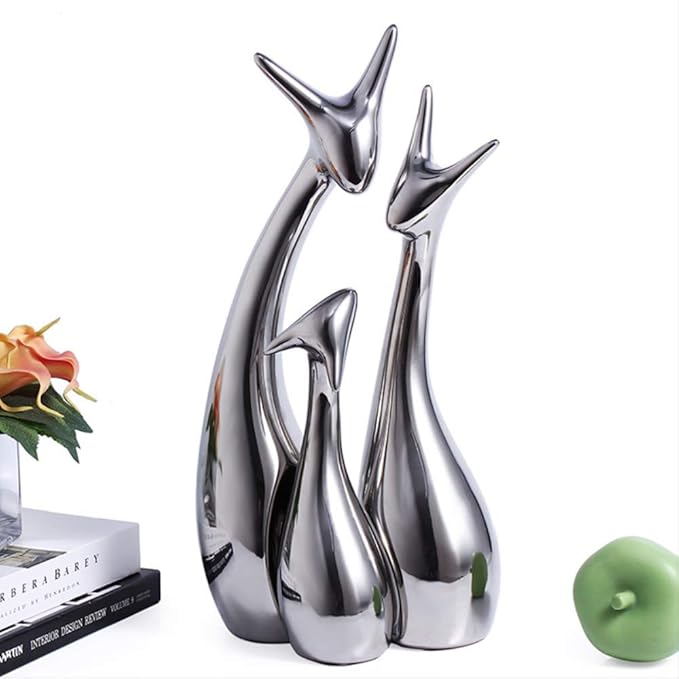 Giow Decoración artesanía para el hogar, Tres Ciervos Felices