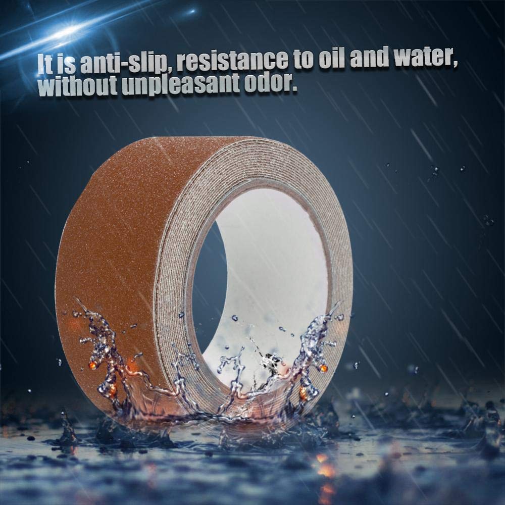 Aramox Non-Slip Tape, 1.97 * 16.4 inch Colorful Anti Skid Adhesive Safety Tape For Stair Step Floor Safety Non Slip(Brown) - Image 5