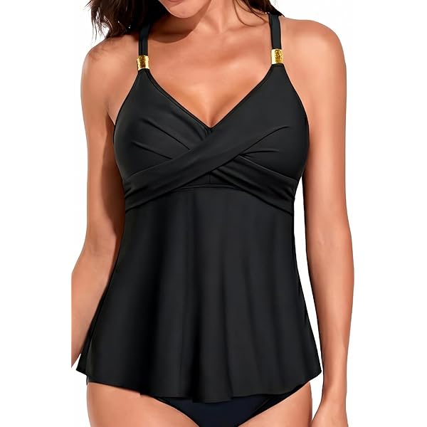 Coastal Rose Womens Underwire Tankini Top Only Sexy V Neck