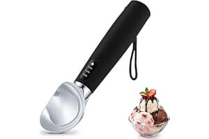 VRAIKO Heated Ice Cream Scoop | Warming Icecream Scooper with 3-Level Adjustable Heats - 120/140/160℉, LED Display, 2600mAh C