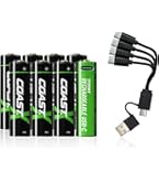 Amazon.com: Coast AAA USB-C Rechargeable Batteries, ZITHION