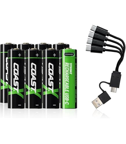 aaaページ Amazon.com: Coast AAA USB-C Rechargeable Batteries, ZITHION