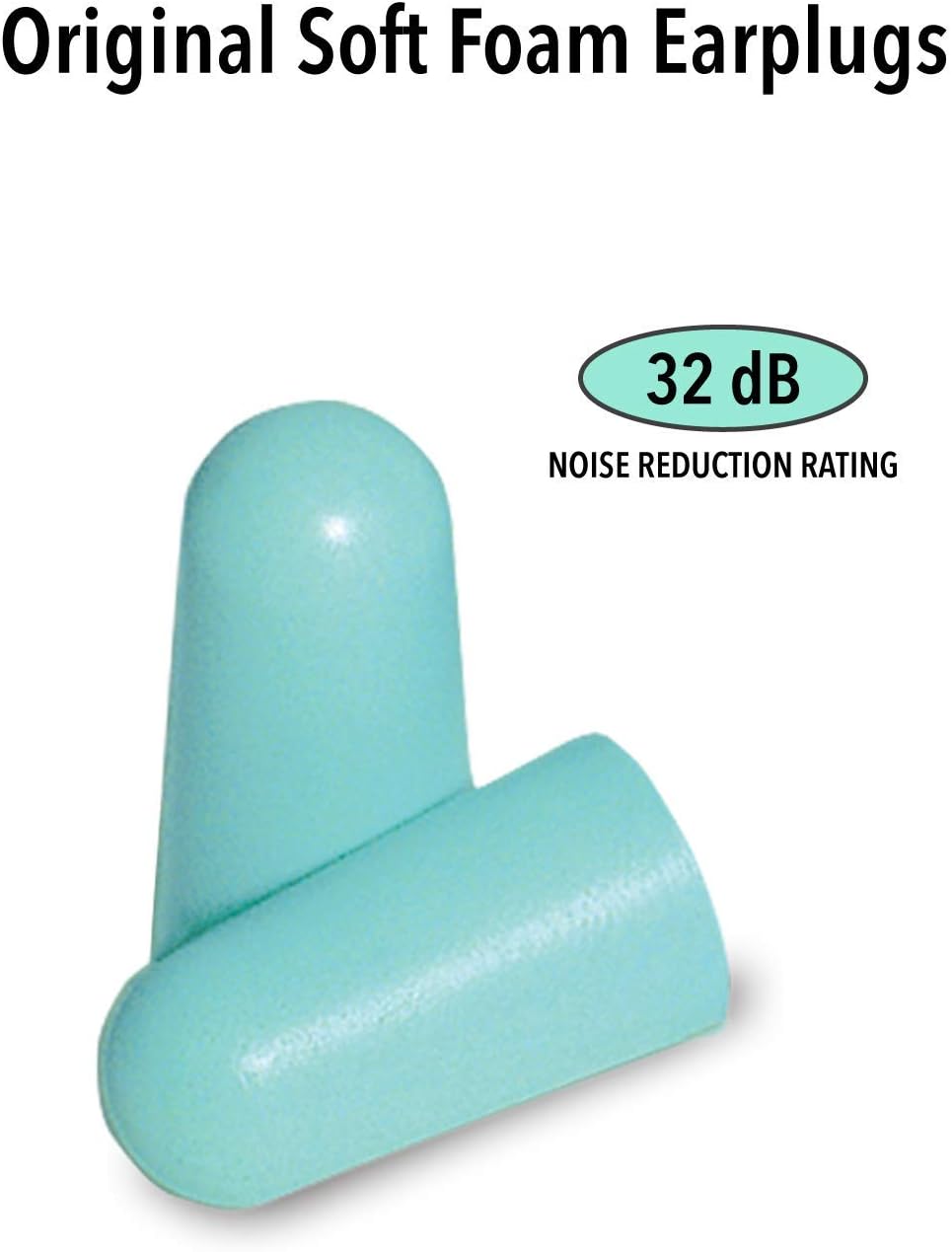 Mack's Original Mint Green Foam Ear Plugs (30 Pair) With Free Travel Case
