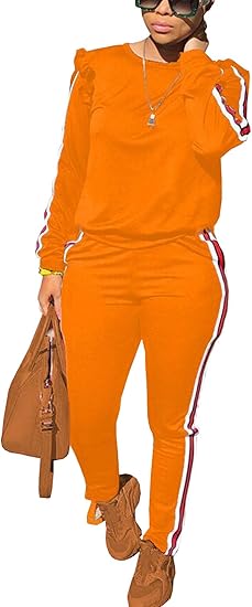 2 piece ruffle sweatsuit