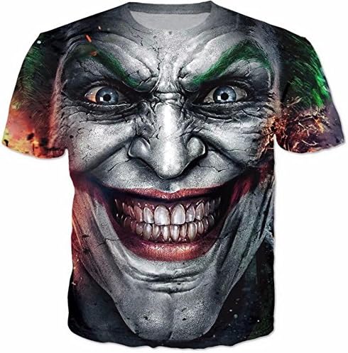 2018 Men Short Sleeve Joker Why So Serious 3D Print Fashion Harajuku Summer Tees Tops