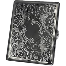 Cigarette Case, Vintage Metal Flip-top Cigarette Case (Hold 20 Cigarette) Health & Personal Care