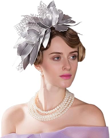 silver occasion hat