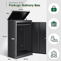 esheno Package Delivery Boxes for Outside, Extra