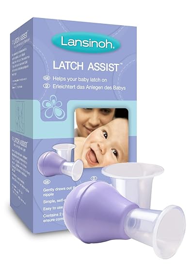 Lansinoh Latch Assist - sanfter Brustwarzenformer - erleichtert das Anlegen des Babys - inkl. Trichter in zwei Größen - BPA f