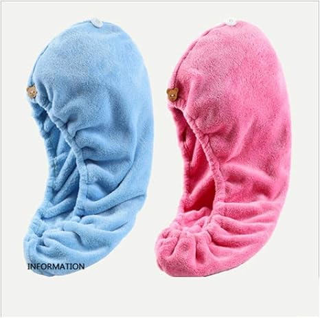 Amazon Co Jp Kyk 乾いた髪の帽子女性の超吸収タオルドライイレース速乾性タオルターバンかわいいヘアシャンプーシャワーキャップ2を持つカードがロードされました Color D ホーム キッチン