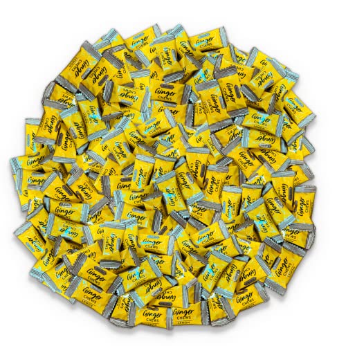 BALI’S BEST GINGER CHEWS – ZESTY LEMON (1LB JAR) NATURAL FLAVORS, SWEET SPICY CHEWY CANDIES, GREAT SNACKS FOR SHARING AND GIFT BASKETS