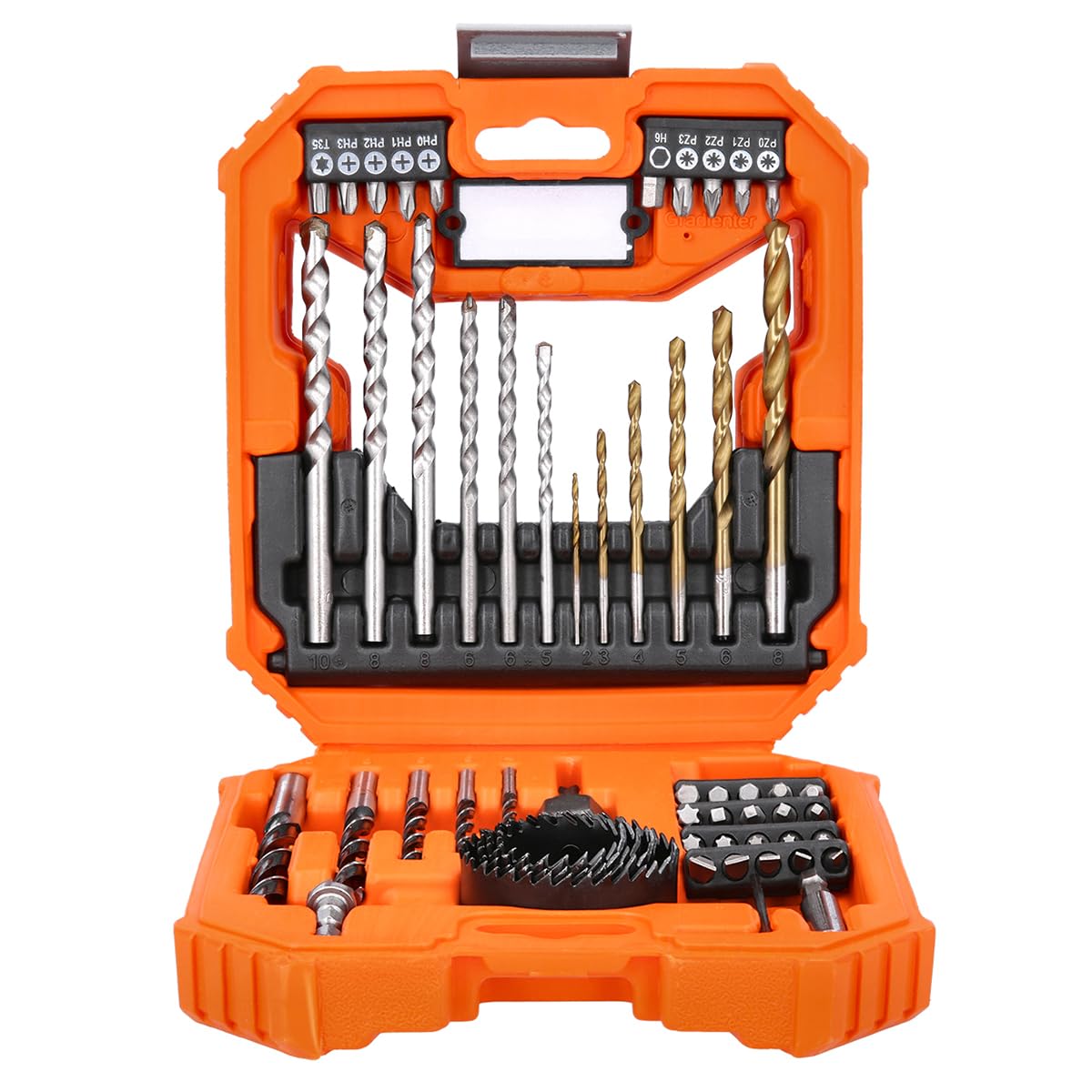 WELLCUT 56 Pieces Screwdriver & Drill Bit Set with HoleSaw for Multi-Purpose