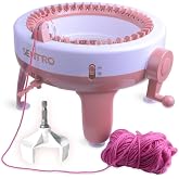 Umootek SENTRO 40 Needles Knitting Machine with Electric Adapter, Knitting Board Rotating Double Loom,Smart Weaving Loom Round Knitting Machines, Weaving Loom Machine Kit for Automatic Knit