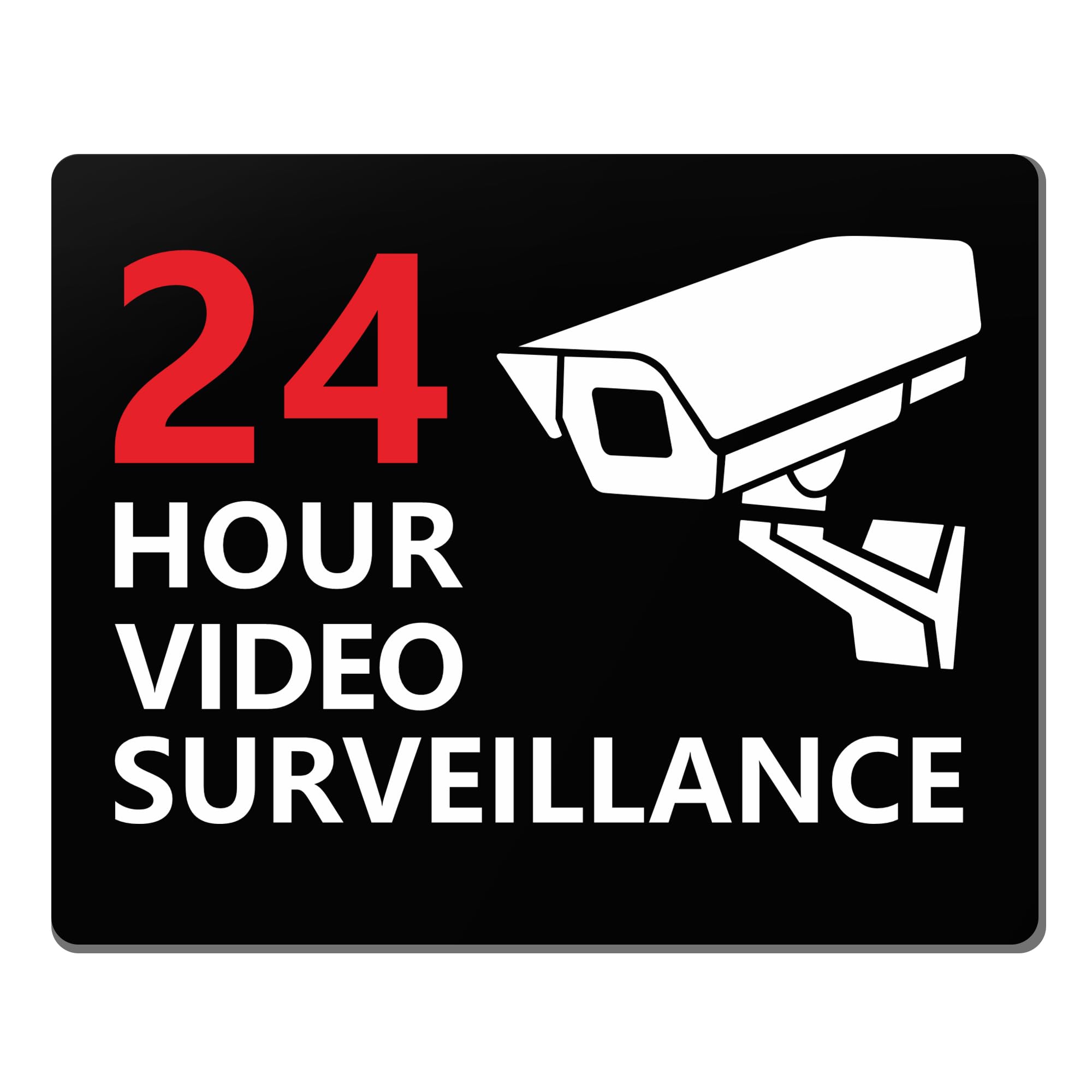 Video Monitor Sign evron 24 Hour Video Surveillance Sign,Acrylic Camera Sign,CCTV Warning ...
