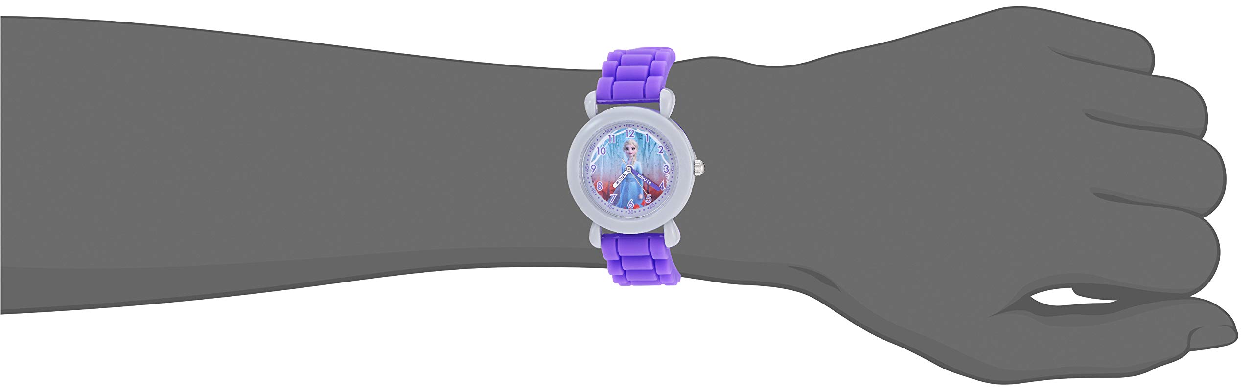 Disney Frozen Kids' Plastic Time Teacher Analog Quartz Silicone Strap Watch