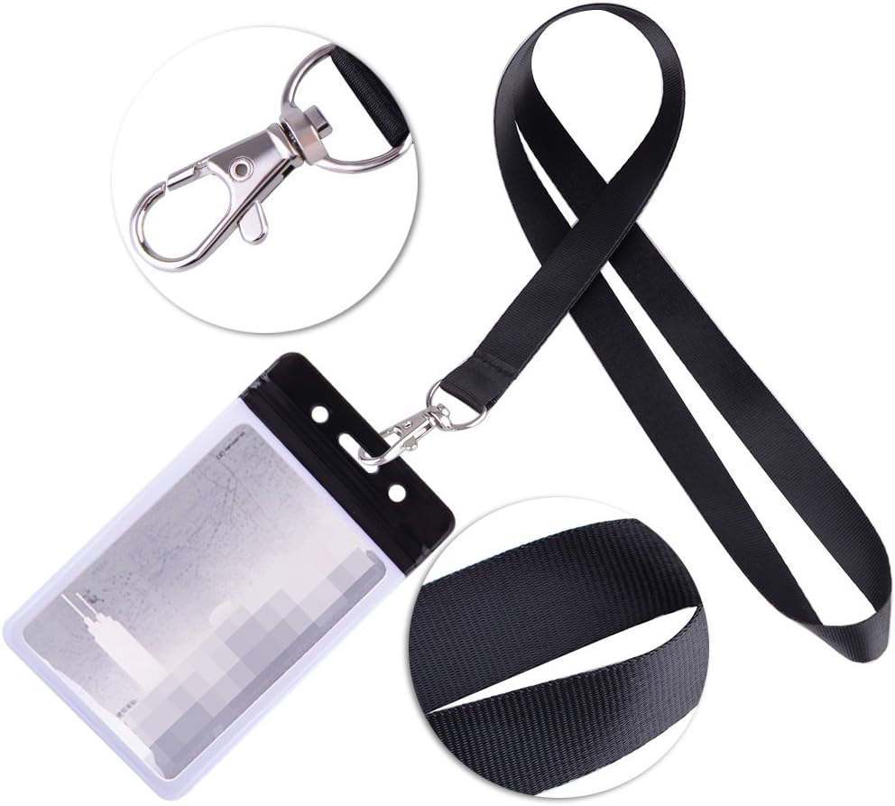 KUUQA 5 Pack Heavy Duty Badge Card Holder with Black Lanyard for Office and Exhibition - Image 5