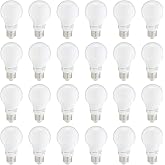�鶹�� Basics 60W Equivalent, 3000K White, Non-Dimmable, 10,000 Hour Lifetime, A19 LED Light Bulb | 24-Pack
