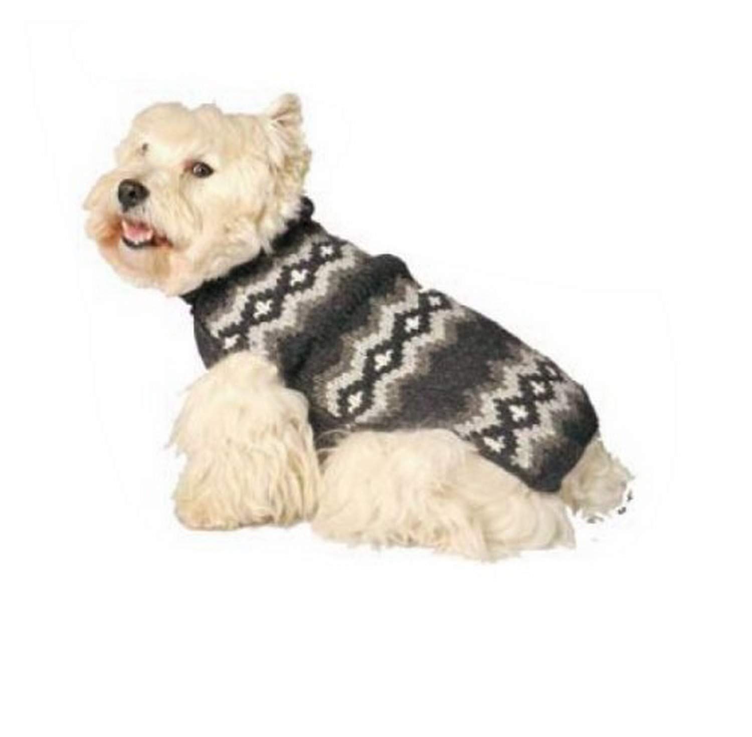 Chilly Dog Diamonds Sweater, Medium, Grey