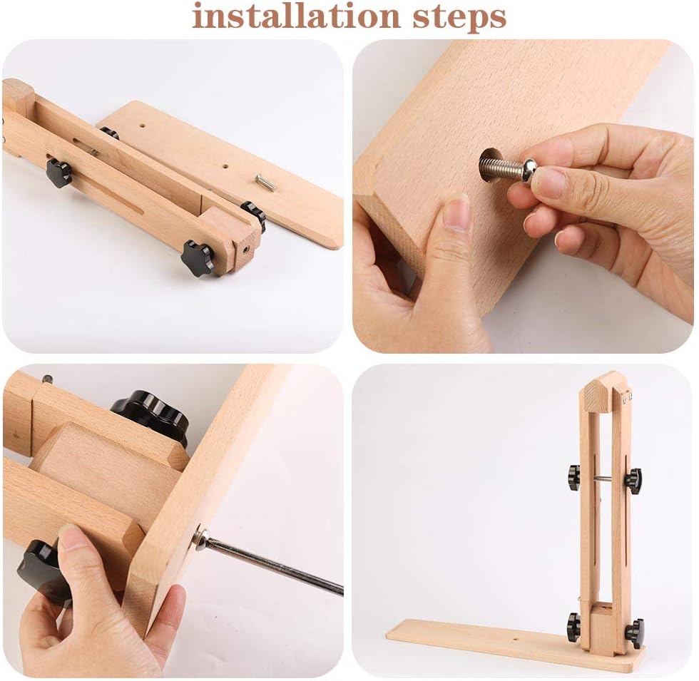 Leather Pony Horse Clamp Leather Sewing Kit Included Sewing Needles, Leather Compass and Stitching Pony, Leather Pony DIY Wood Leathercraft Leather Tools Sewing Tables Desktop Lacing Stitching