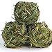 SZBOYU Natural Woven Timothy Grass Ball Small Pets Chew Toy for Rabbits Guinea Pigs Chinchillas Hamsters (2 Pack)