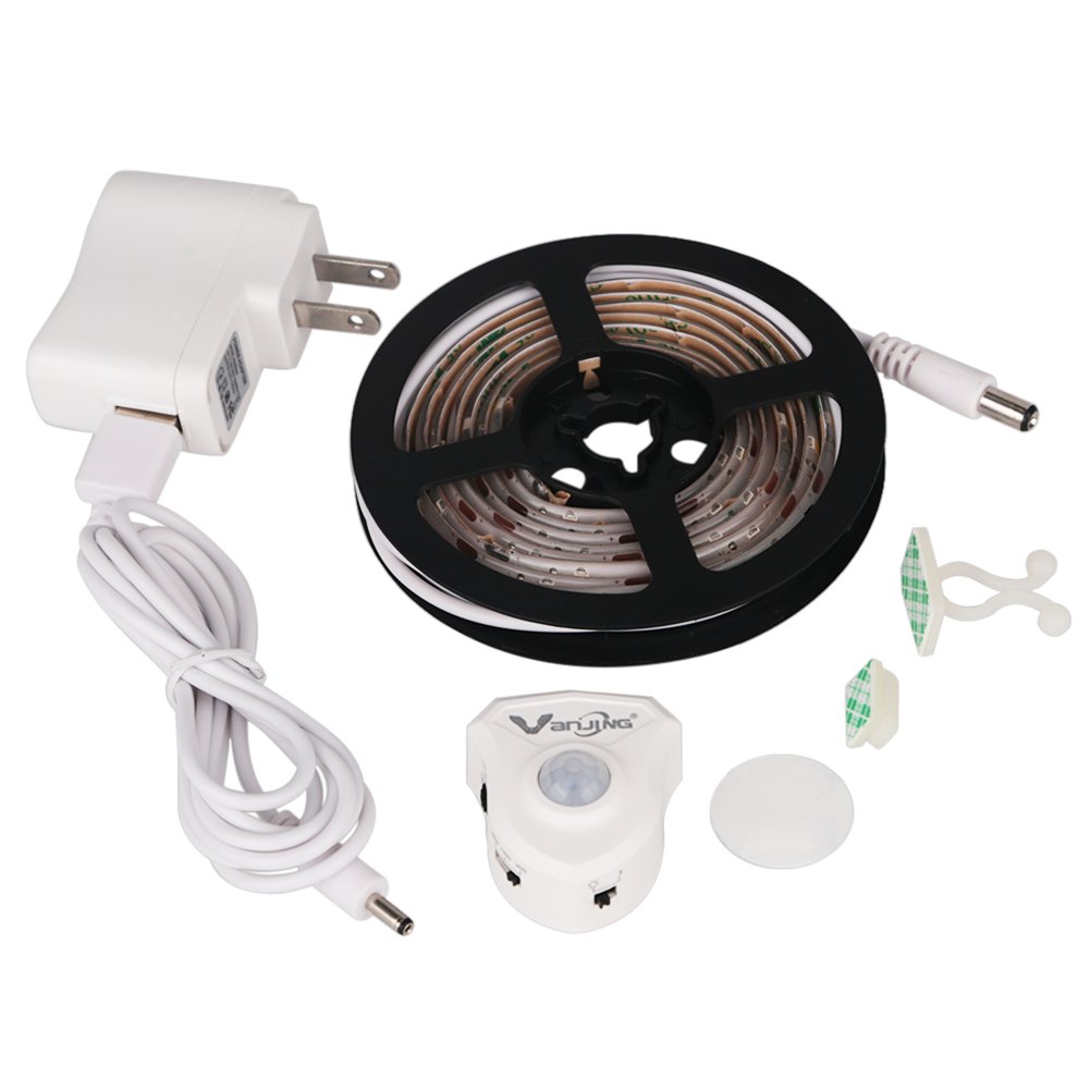 Motion Activated Under Bed Light 45 Leds Flexible Motion Sensor Beside