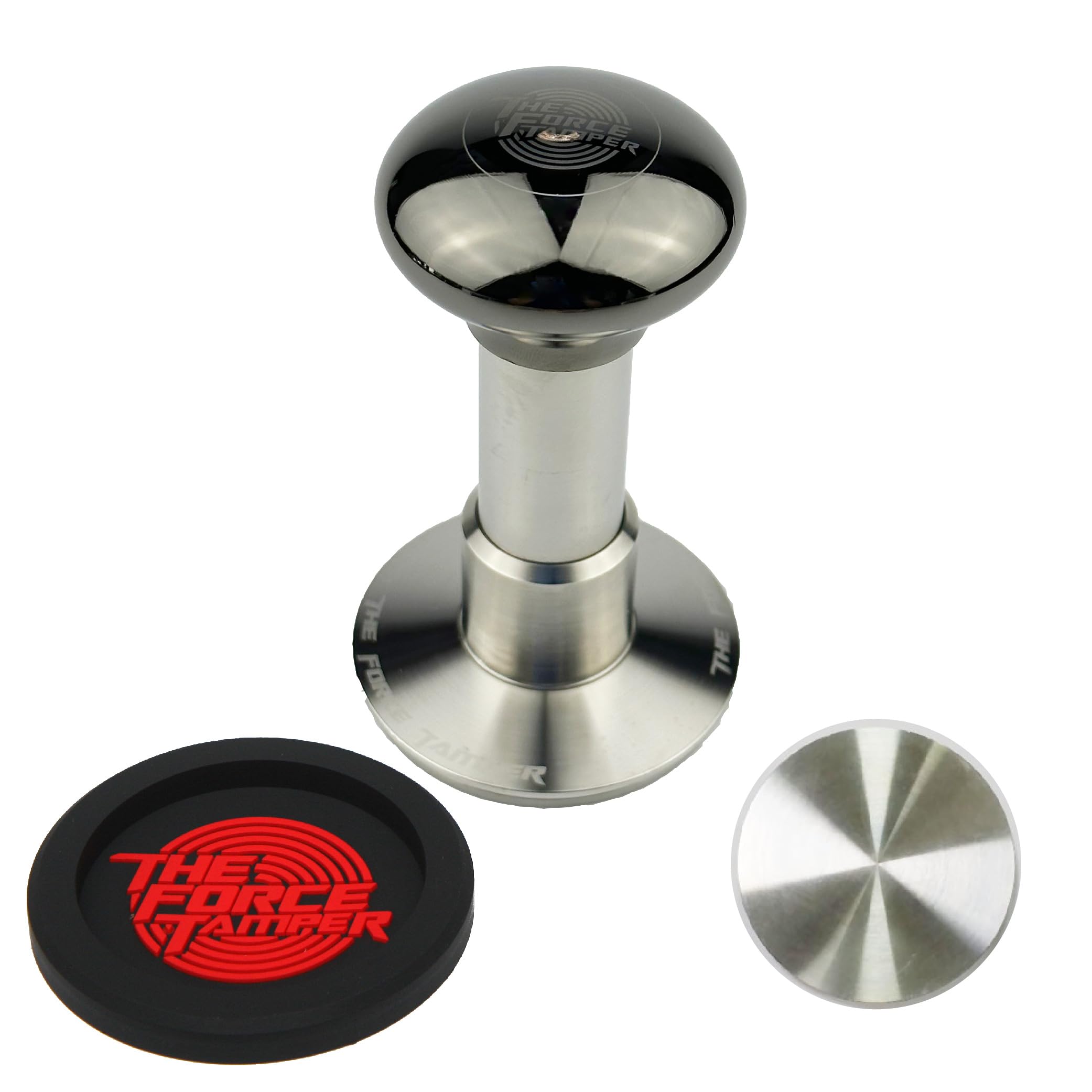Photo 1 of The Force Tamper Automatic Impact Coffee Tamper Adjustable Const Pressure and Autoleveling Standard Set New (Jelly-Black Mirror AL, 58.50mm)