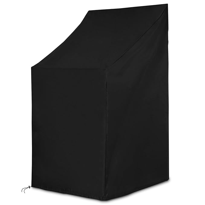 Dokon Schutzhülle für Gartenstühle Wasserdichtes Atmungsaktives Oxford-Gewebe Stapelstühle/Gartenstuhl Abdeckung(65x65x80/120